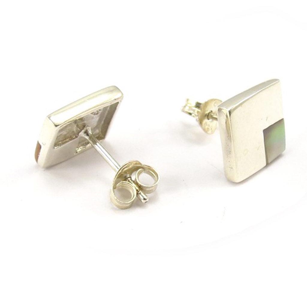 Les Trésors De Lily [G9023] - Silver 'Eva' Mother-of-pearl Earrings