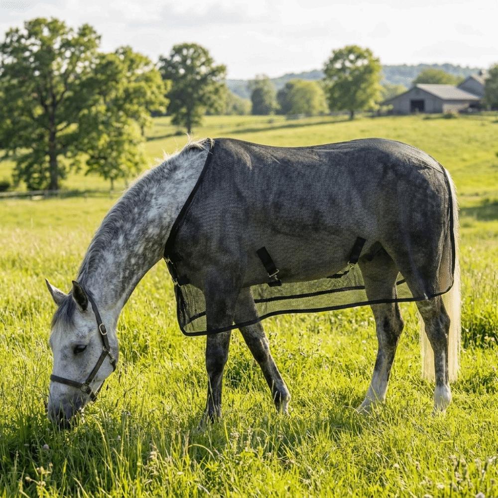 Breathable Horse Fly Sheet Wear-Resistant Equine Mesh Vest Horse Belly Protect Cover Horse Riding
