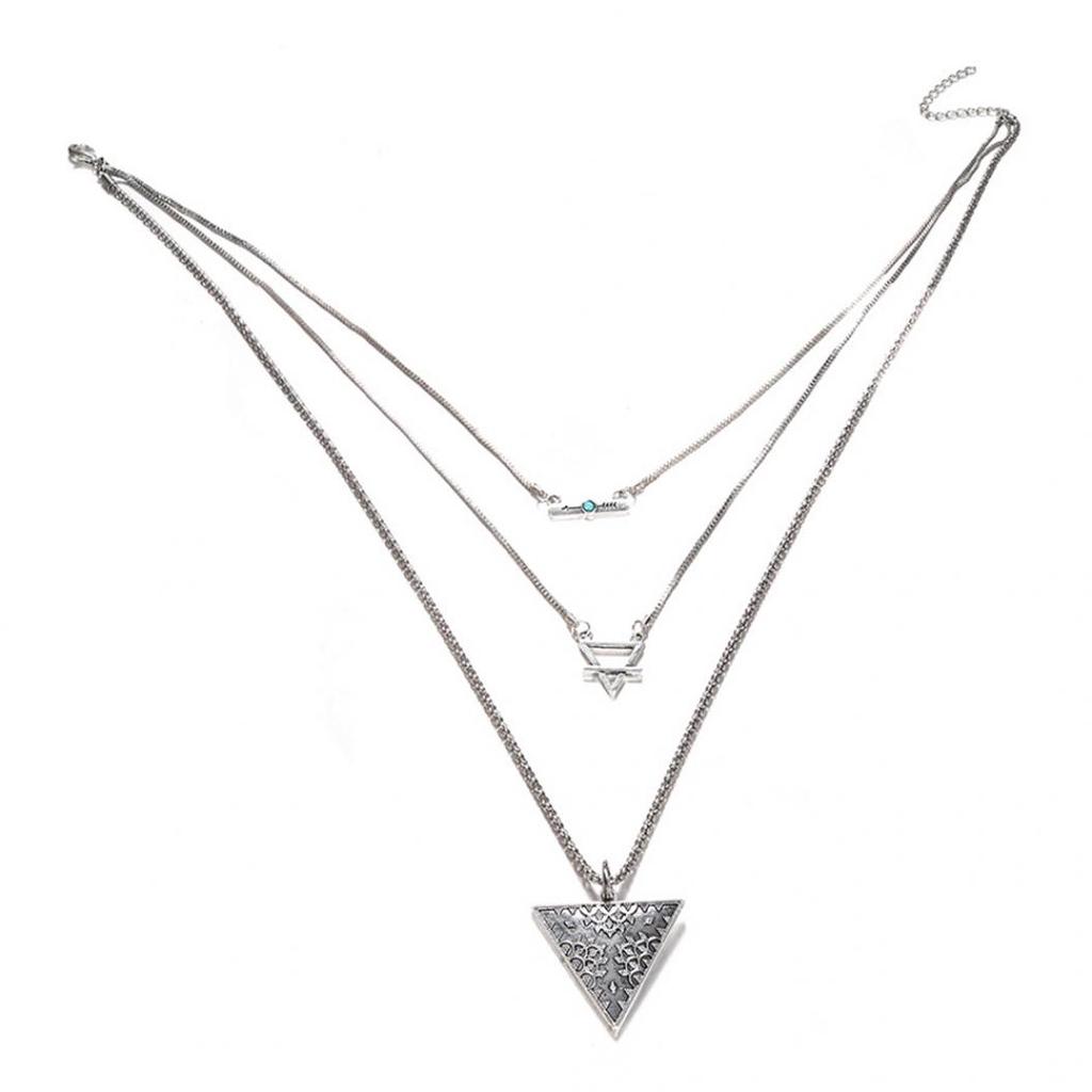 Collier bohème à trois couches pour femme, bijou cadeau