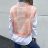 Vintage Fashion Elegant Casual Autumn and Winter Women's Kilobird Check Knitted Sweater Vest