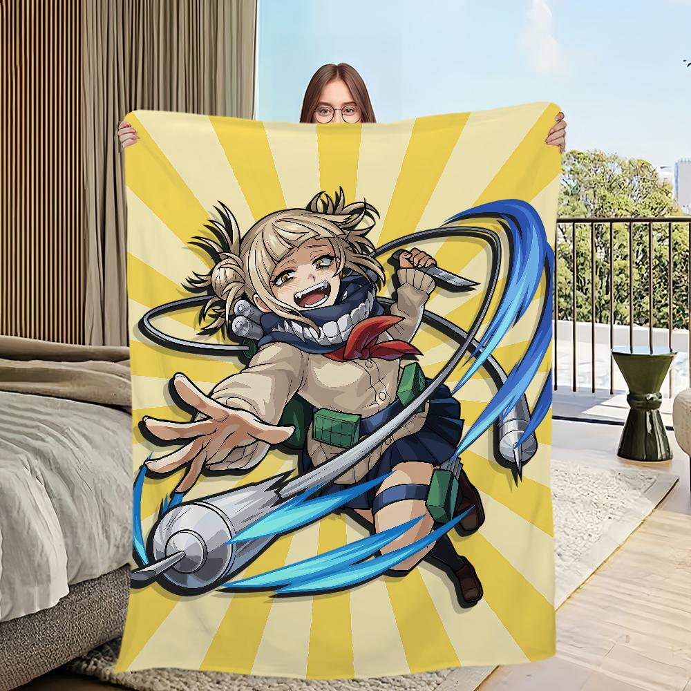 

Flannel toga warm comfort soft plush blanket for sofa h-Himiko living room anime office fanart bedroom travel kawaii girl gift 30x40in