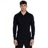 SikSilk Mens Slim Long-Sleeved Polo Shirt