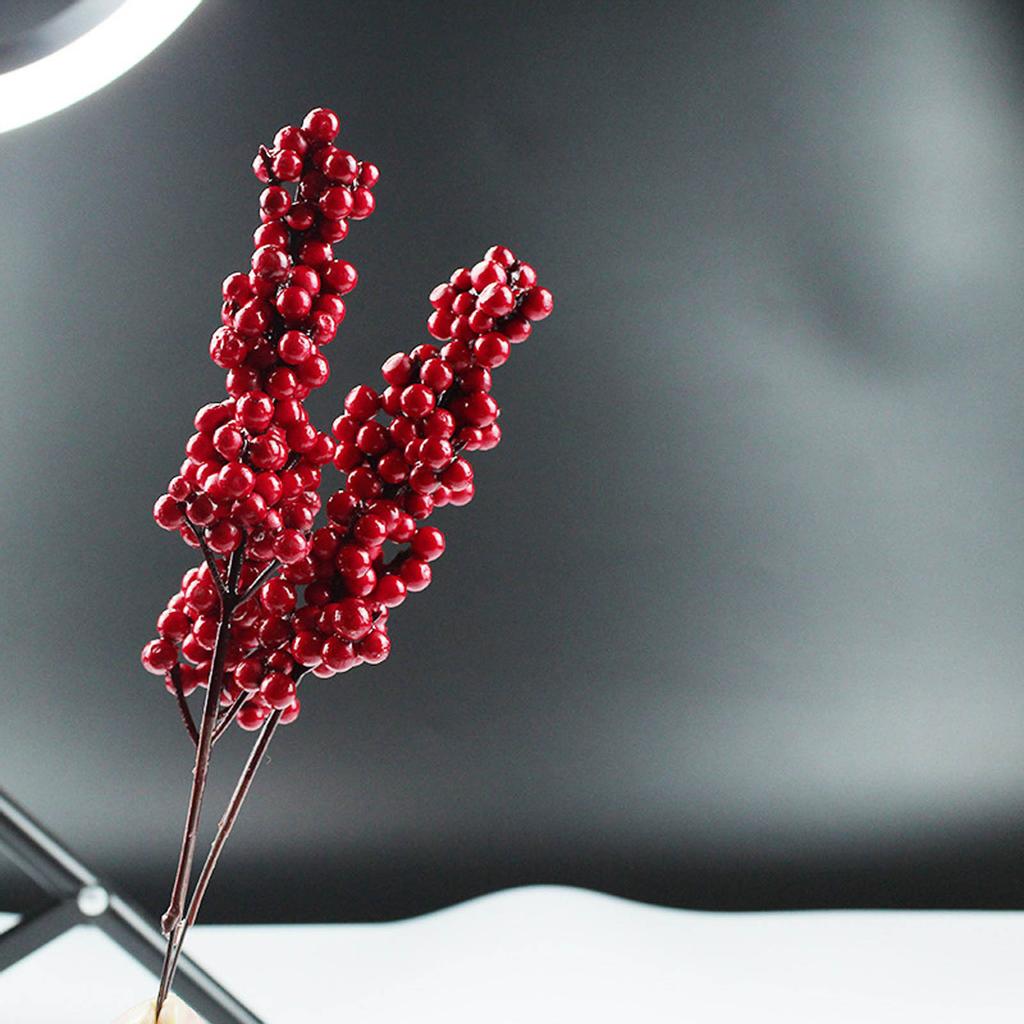10pcs Christmas Simulation Berry Berries Artificial Flower Fruit Plants Home Christmas Party Decoration DIY Gift Decor