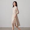 SOFSIL 2026 Spring Floral Cheongsam Button Mid-length Dress
