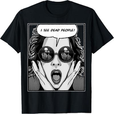Widzę Martwych Ludzi Pop Art Emo Goth Dziewczyna T-Shirt