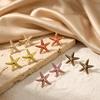 1 Paar Zeester Oorbellen voor Vrouwen, Boho Strand Zeester Stud Oorbellen, Zomer Thema Vakantie Sieraden Accessoires