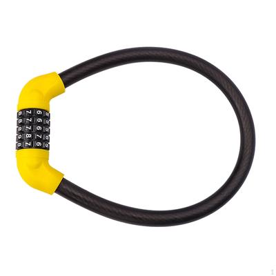 5 Digit Combination Bike Lock Cable Durable Secure Resettable Riding Bicycling