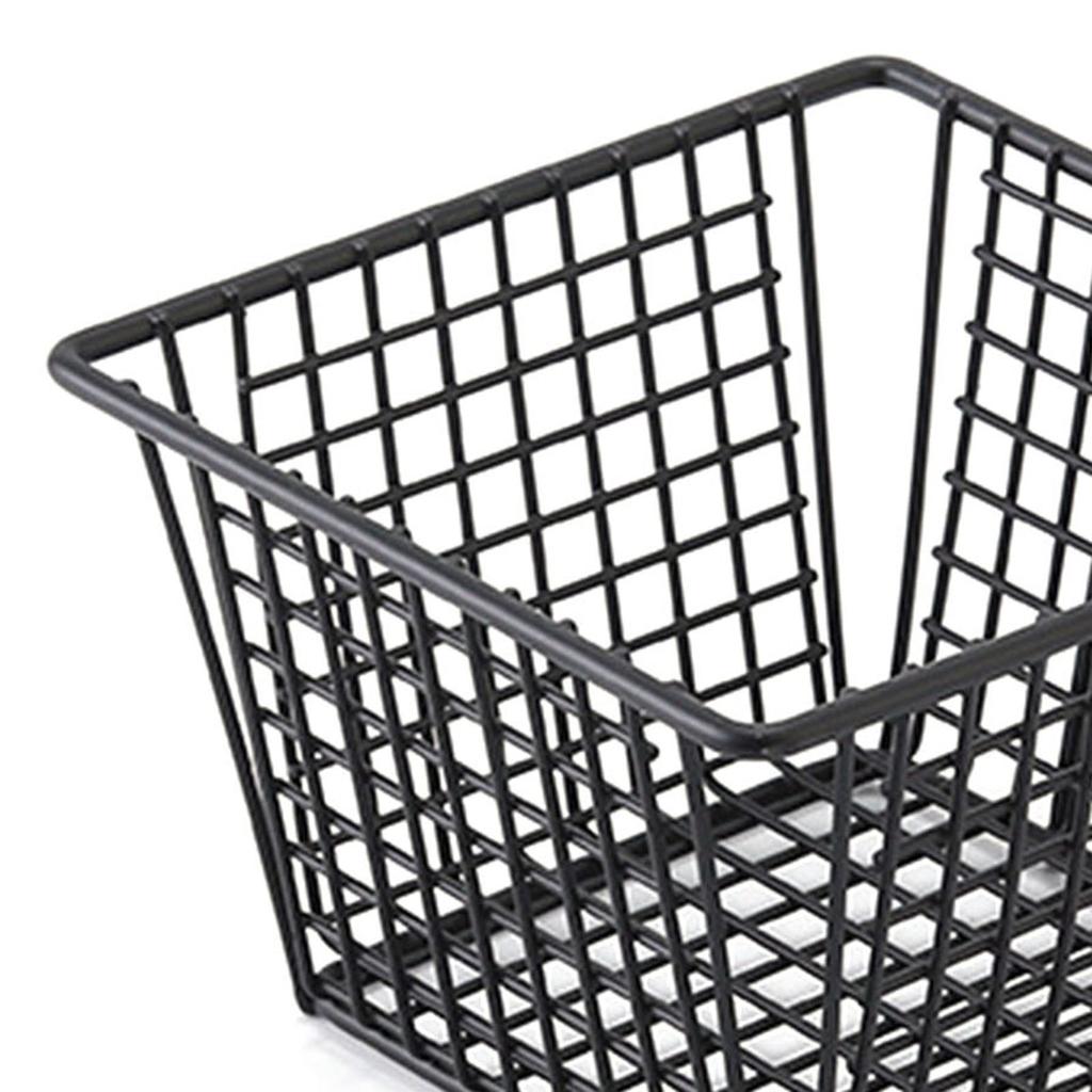 Fryer Basket Iron French Fry Holder Frying Strainer with Handle for Restaurant Home Black