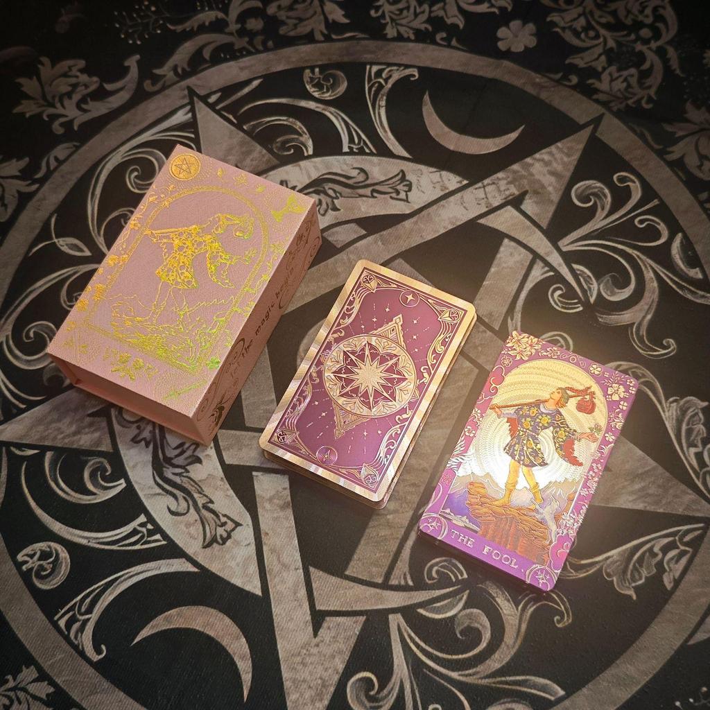 Waite Tarot Gold Foil Cards: Original Tarot Deck with Color Printed, Waterproof Cards & English Guide. Perfect for Table Gameplay.