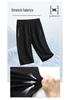 Men's Summer Quick-Dry Ice Silk Three-Quarter Running & Basketball Shorts: Loose, Breathable, Plus Size