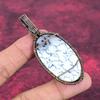 Tree Of Life Dendrite Opal Pendant Copper Wire Wrapped Rainbow Moonstone Jewelry
