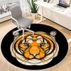 1pc Tiger Pattern Office Round Area Rug,  Mat Suitable For Office, Under Office Chairs Bedroom Living Room Home Decor, Room Deco