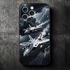 Aircraft Helicopter Formation Soft Phone Case for iPhone 16 16E 17 Air 15 Pro Max 14 Plus 13 Mini 11 12 7 Black Cover Back Shell
