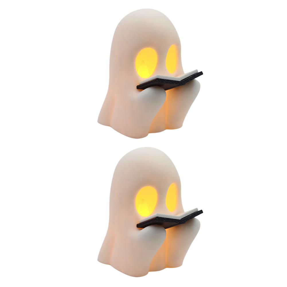 3D LED Ghost Night Light Halloween Ornament Figurine Small Table Lamp For Indoor Halloween Decorations Cute Cartoon Kid Gifts