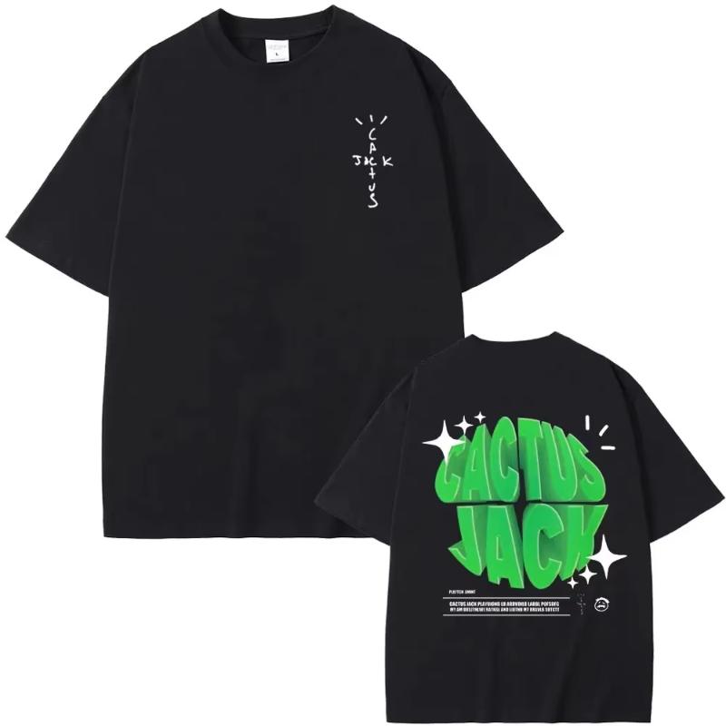 

Rapper Cactus Jack Tshirt UTOPIA Album Graphics Tshirts Mens Hip Hop Tees Male Casual Oversized T Shirt Streetwear S