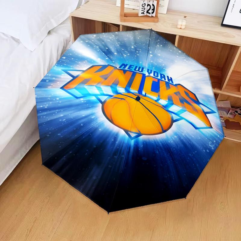 Knicks Logo Umbrella Folding umbrella, automatic umbrella 8-Frame for Travel, camping Use Gift for Halloween Christmas