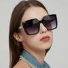 Women Trendy Large Frame Sunglasses Retro Square Frame Sunscreen Glasses For Summer Beach
