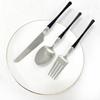 Belle Table Dinnerware Set Silver Black