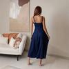 Neues Hosenträger-Kleid Sommermode Sexy Rückenfrei Ärmellos Denim-Kleid für Damen
