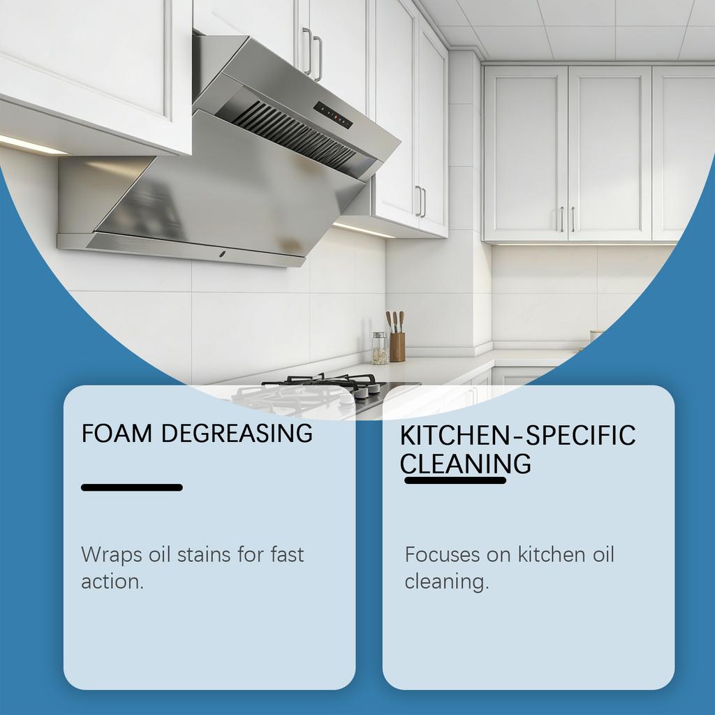 Kitchen Foam Degreasing Cleaner, All-Round Kitchen Cleaning Foam, Multi-Purpose Cleaner Spray, Quickly Remove Oil & Dirt And Free Your Hands 100ML