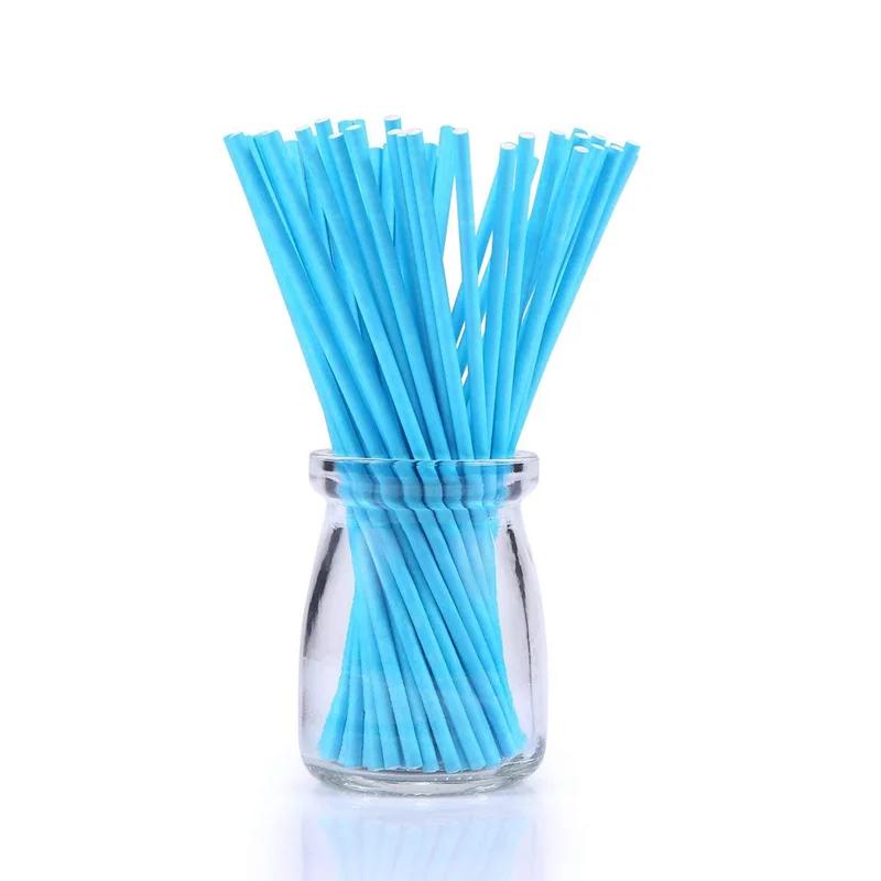 100 Stück Papier-Lollipop-Sauger-Sticks für Cake Pops, Süßigkeiten, Popcake-Sticks, 15,2 x 5/81,3 cm, 150 x 3,5 mm