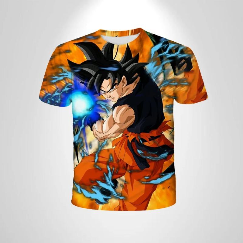 

2026 New Summer Dragon Ball Z Goku All Forms 3D T-Shirt Anime Cosplay Casual Streetwear Plus Size For 110