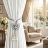 2PCS Curtain Holder Pearl Curtain Buckle Adjustable Curtain Binding Curtains Tie Rope  Kitchen
