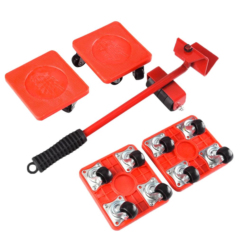 Professional Furniture Mover Set Heavy Duty Furniture Lifter Transporter Tool Home Stuffs Mover Roller with Wheel Bar Hand Tools