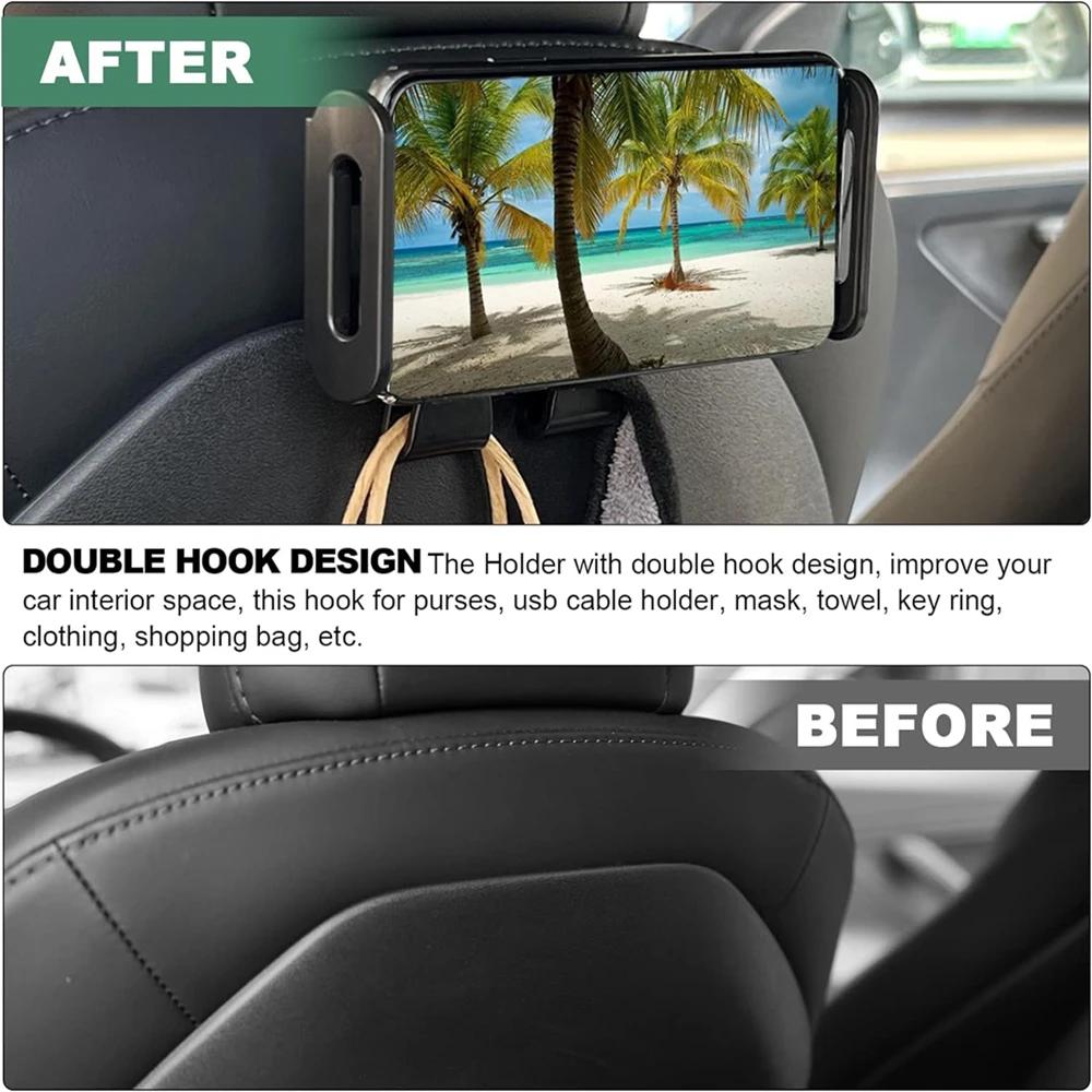 Tesla Car Headrest Tablet Holder Phone Mount Back Seat Entertainment Accessories Adjustable Universal Fit Easy Install