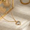 Yori Valentine's Day Gift Heart Love Romantic Pendant Necklace Stainless Steel Golden Collar Jewelry for Women