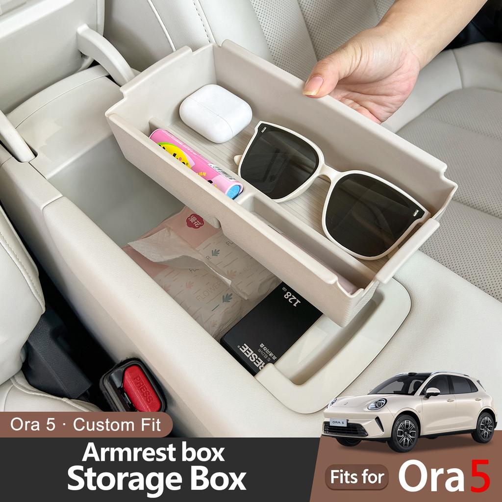 Center Console Armrest Storage Box For Gwm Ora 5 Organizer Insert Tray Interior Modification Accessories
