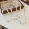 Elegant Irregular Baroque Pearl Necklace Women Love Heart Geometric Beaded Choker Birthday Gift
