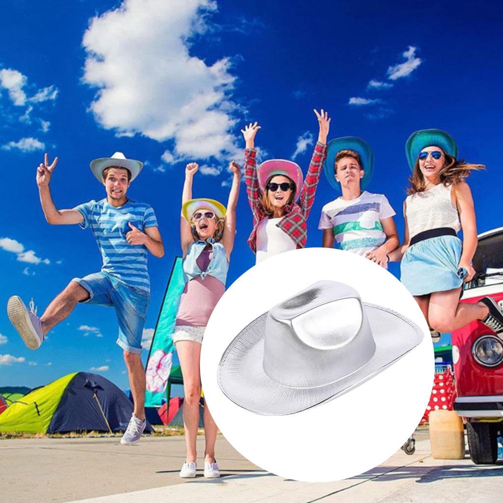 Cowgirl Hat Ultra-flashing Cowboy Hat Aurora Neon for Music Festivals Sparkly Aurora Cowboy Hat All-match