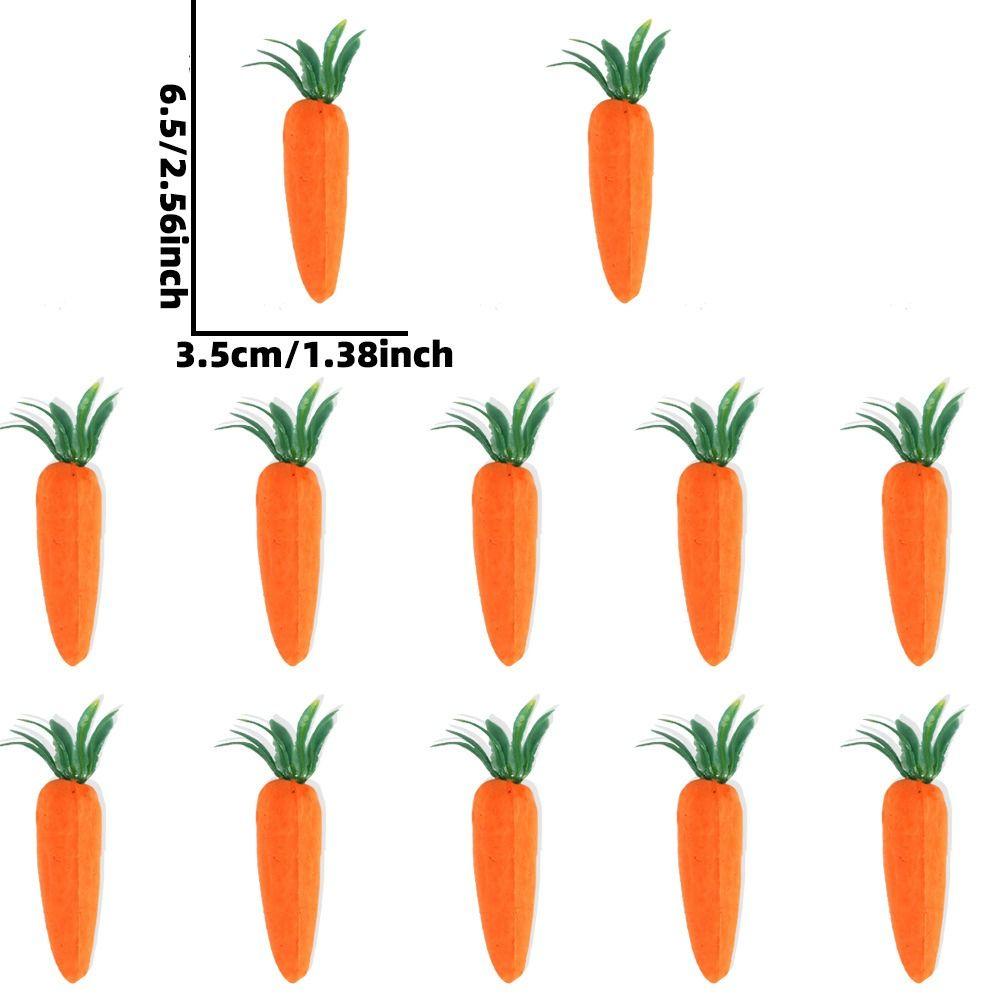 12pcs Cartoon Easter Carrot Pendant Handmade Mini Carrot Hanging Pendant Kids Gift