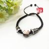 Handmade Ceramic Cat Zodiac Bracelet - Red String Unisex Ethnic Style with Carp Streamer Design