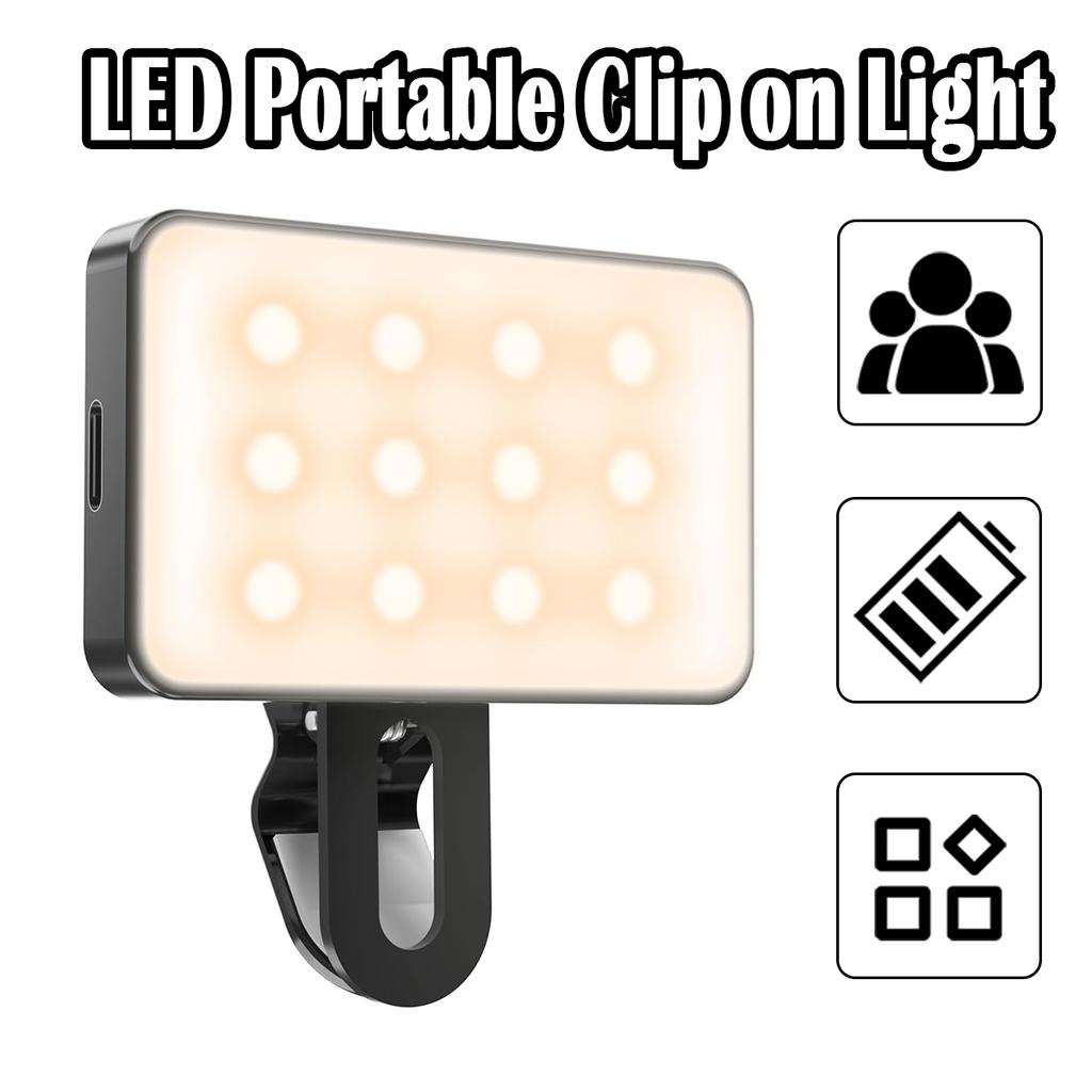 LED Selfie Light Phone Fill Light 120 LED 3000mAh Rechargeable Portable Video Light for Tiktok Vlog Video Conference Selfie
