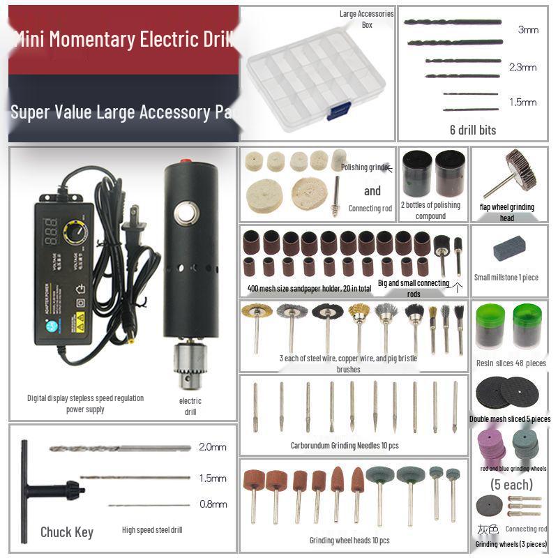 Mini Elektrischer Gravier- und Schleifbohrer - Handlich & Multifunktional mit Doppelschalter