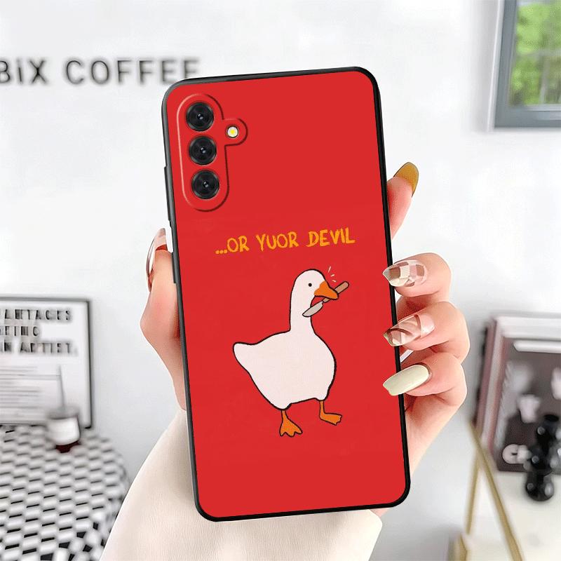 Funny Cartoon Goose Game Soft Phone Case for Samsung A17 A37 A57 A16 A26 A36 A56 A15 A25 A35 A55 A14 A24 A34 A54 A13 A23 A33 A53