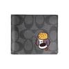 Coach [Customized Bag] 3 IN 1 Wallet MAY All the Way Gothic Oracle Leather Wallet Men's Black Durian Puppy