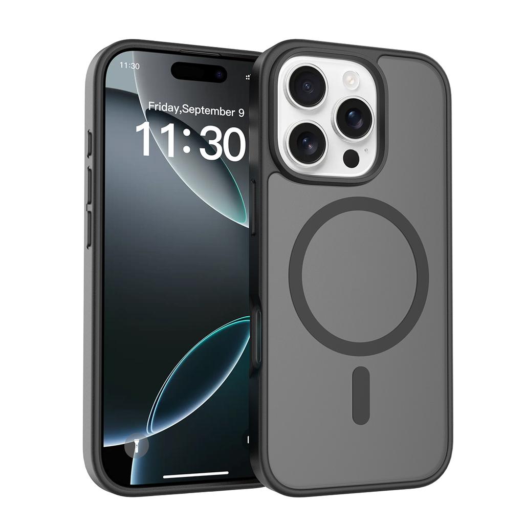 Matte Magnetic Case for Magsafe iPhone Air 17E 17 E 16E 16 Pro Max 15 Plus 14 13 12 Mag Safe Frosted Translucent Silky Touch Anti-stain Phone Cover