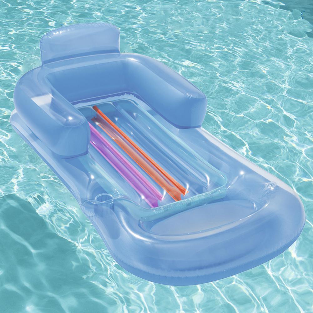 Summer Inflatable Swim Ring Float Chair Multifunctional Pool Floating Backrest Chairs Portable  Adults for Pool Water Party