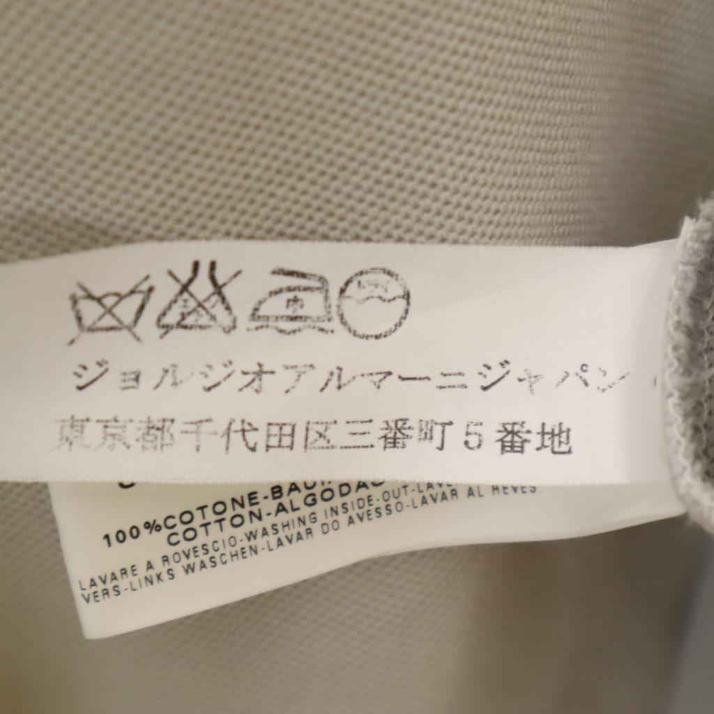 Armani Collezioni Made In Italy Short Sleeve Polo Shirt L Gray Women Used