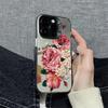Red Flowers Shockproof Phone Case For IPhone 16 15 Pro Max 14 13 12 11 Back Cover Case Funda Bumber 16 Pro 15 14 13 12 11 Case