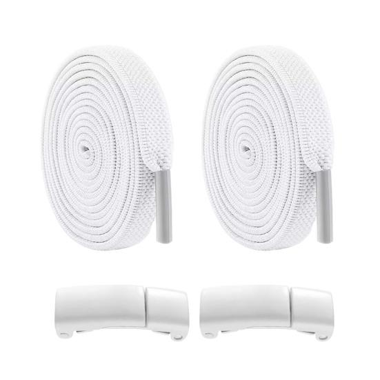 2 st magnetiska skosnören metallspänne med 2 elastiska skosnören för lata barn vuxna sneakers sportskor snörningsfria snören snabbfästespänne skotillbehör