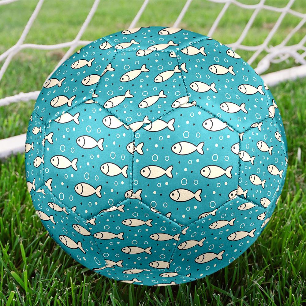 1PC Ocean Fish Soccer Ball Size 5 Football Machine Sewn Indoor/Outdoor Universal Football Gift W64 Size 5