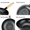 Haolaibao Obsidian Maifan Stein Antihaft-Wok mit Deckel und Dampfeinsatz