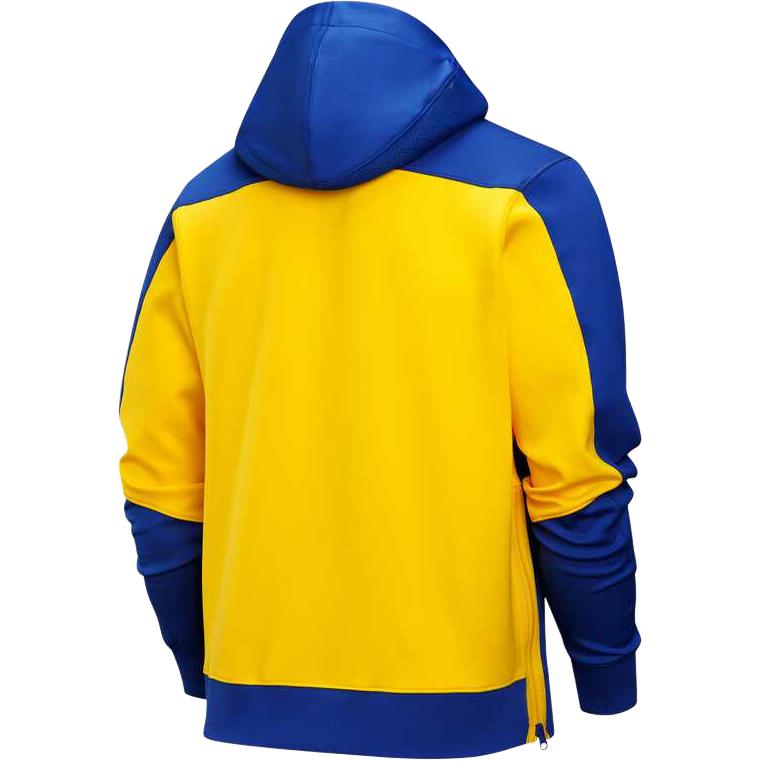Nike Dri-Fit NBA Golden State Warriors Quick-Dry Hooded Long Sleeve Jacket Men Jacket Light-Blue Amarillo-Yellow FV1524-495