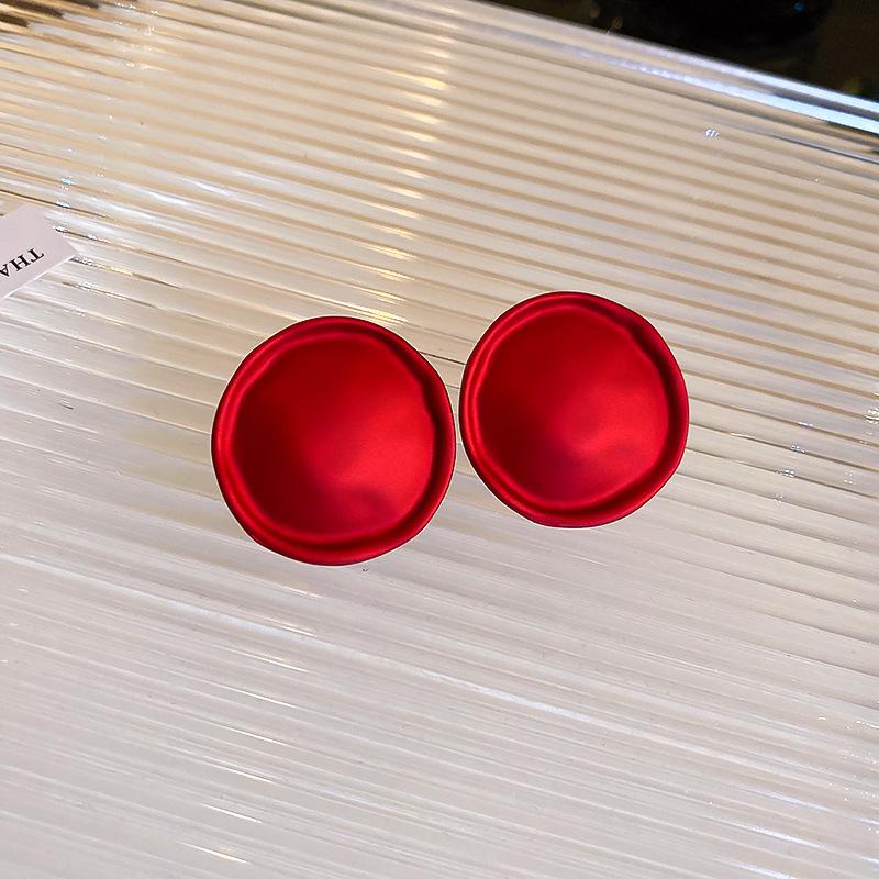 Chinese New Year Red Rose Petal Earrings - Festive, Fashionable & Elegant