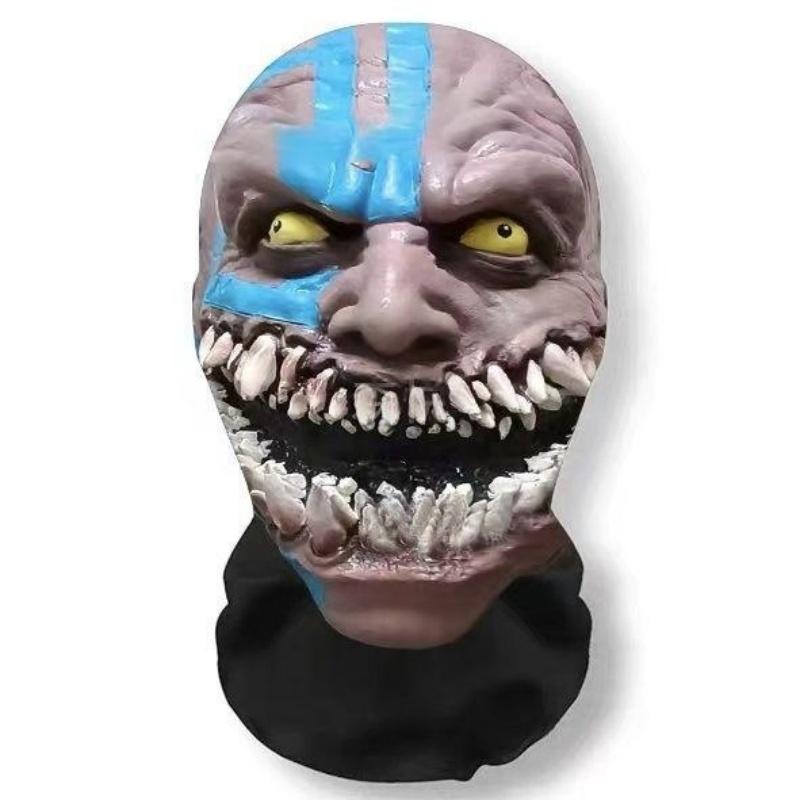 1Pcs Halloween Skull Mesh Printed Head Cover, Sun-Protective And Breathable Face Mask With Visibility, Festival Party Head Cover