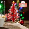 Wooden Christmas Tree 3D DIY Small Christmas Tree with Creative Miniature Ornaments Table Desk Decoration for Christmas Tree Decoration